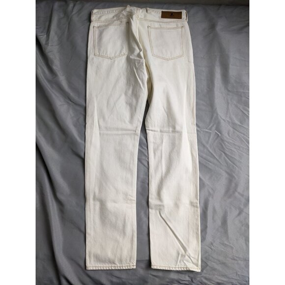 Gap x Ami Paris Alexandre Mattiussi Jeans Beige Denim Cotton Mens Size 36X34 - Picture 4 of 12